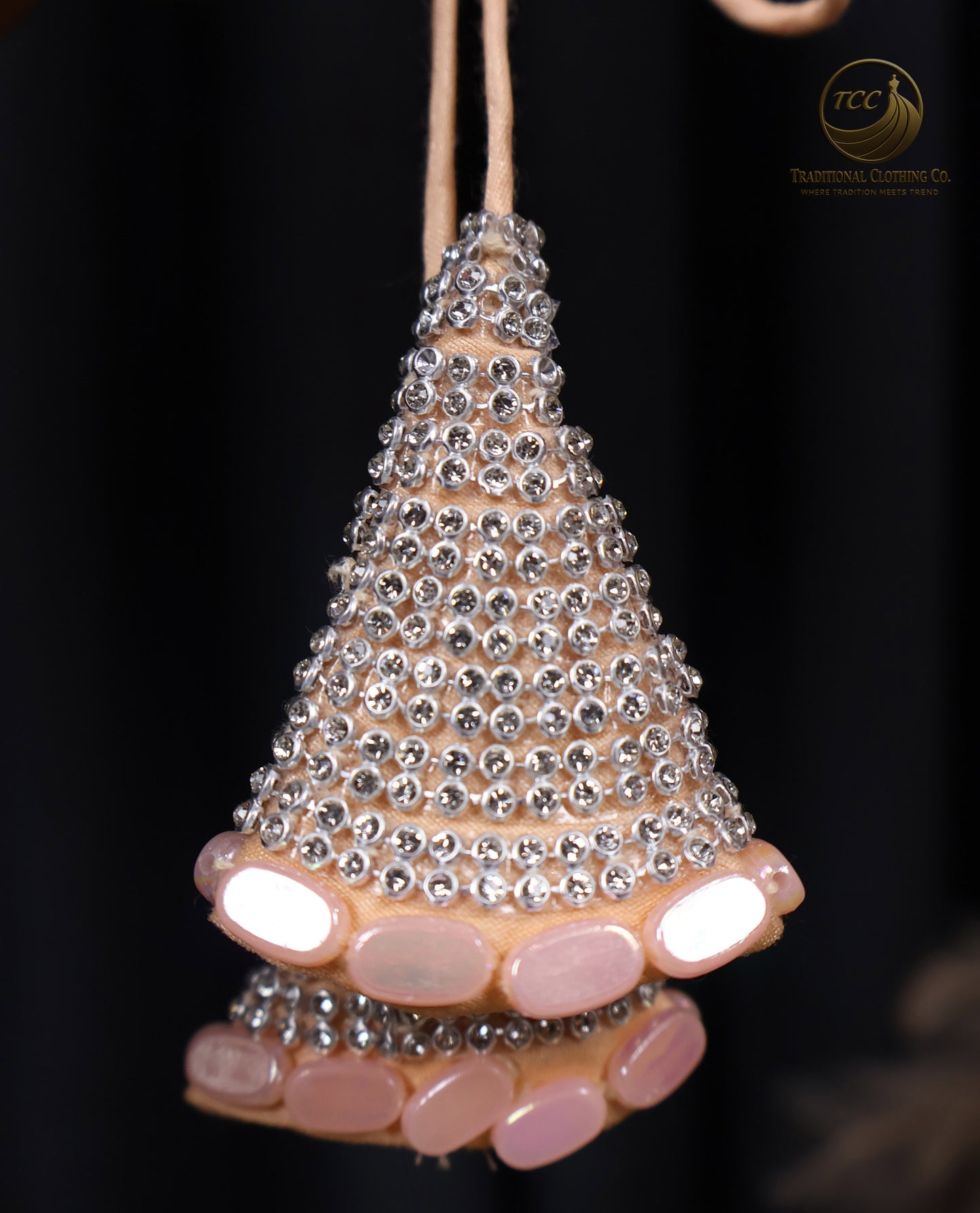 Peach Sequin Beaded Sleeveless Saree Blouse – Elegant Festive & Wedding Wear