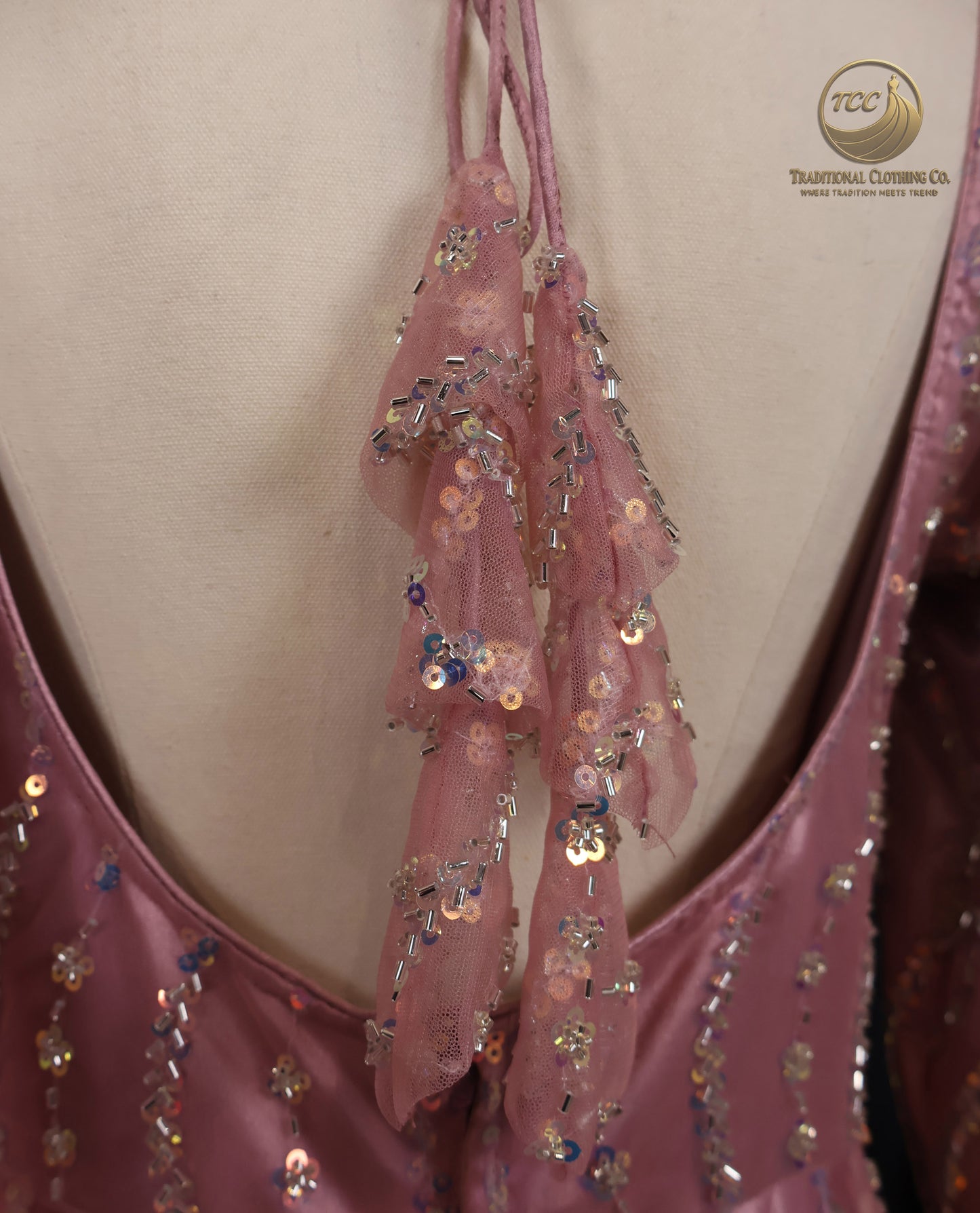 Pink Heavy Handwork Gown with Sheer Dupatta – Elegant Festive & Wedding Wear