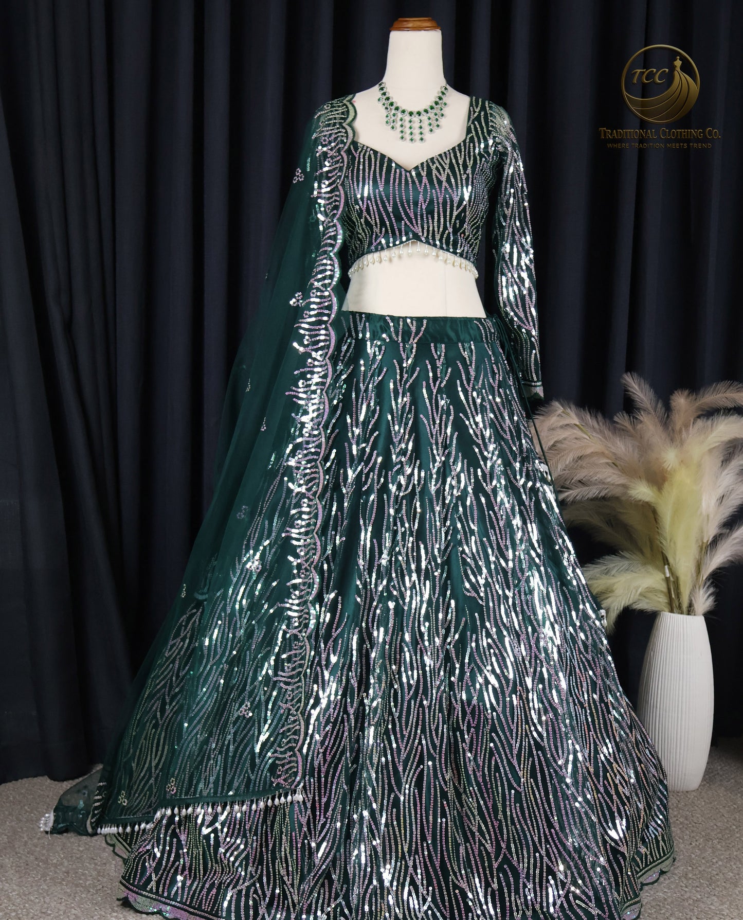 Soft Pink Lehenga Set with Sheer Dupatta – Festive & Elegant