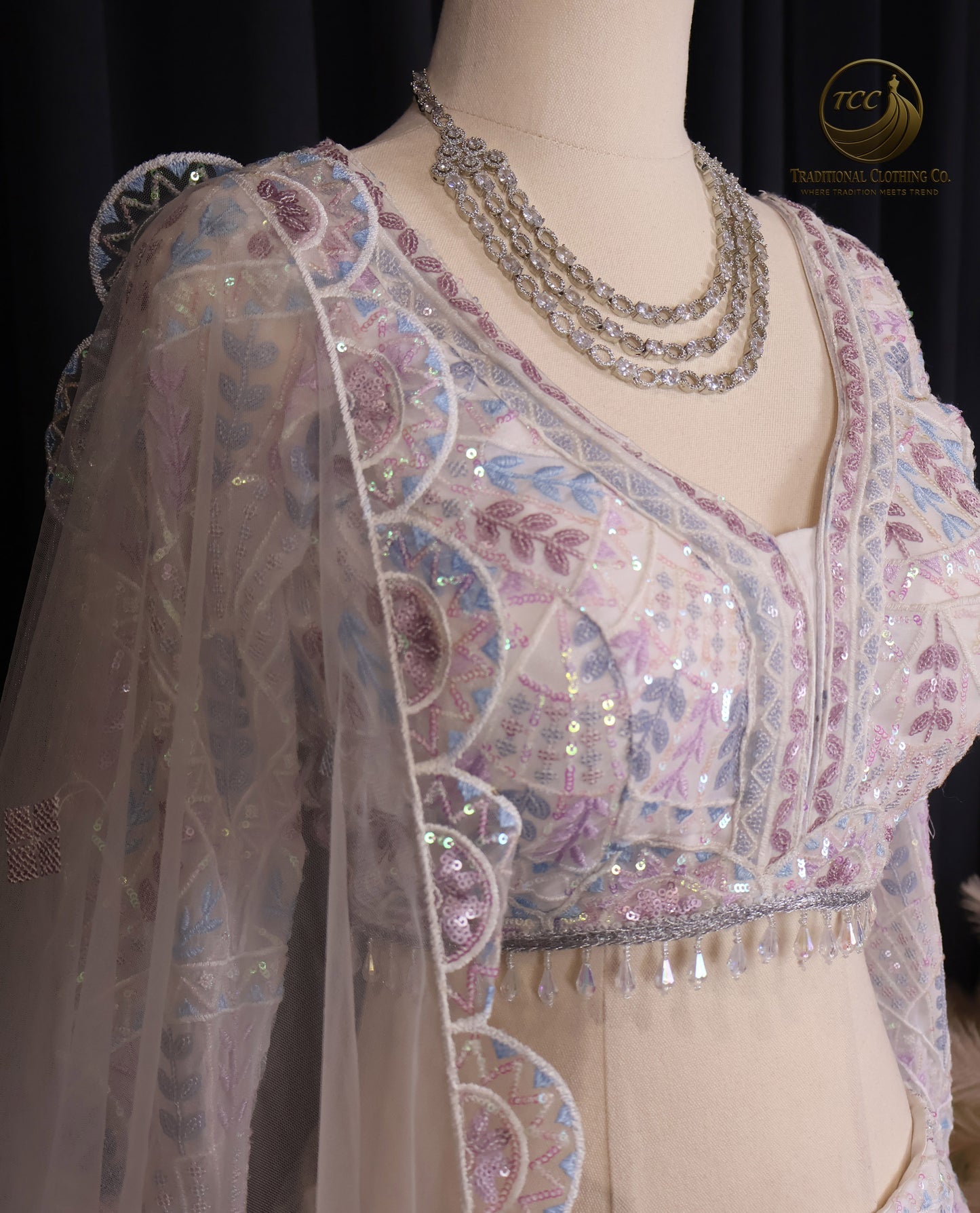 Elegant Embroidered Lehenga Choli – 3-Piece Traditional Set with Dupatta