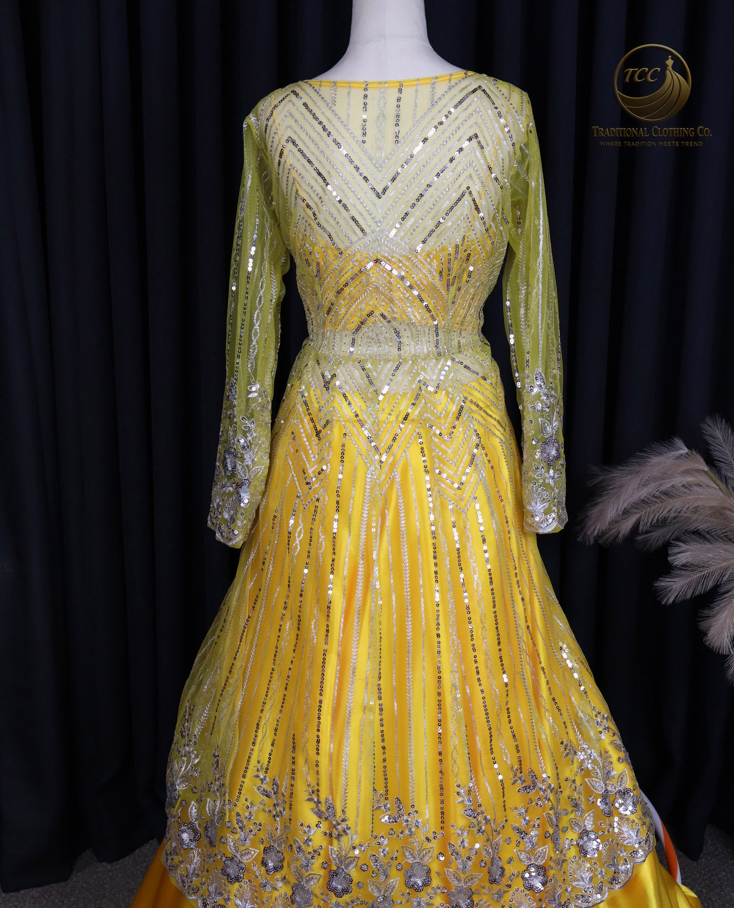 Radiant Yellow Satin Lehenga Choli with Embellished Blouse & Sheer Dupatta – Festive & Traditional Wear