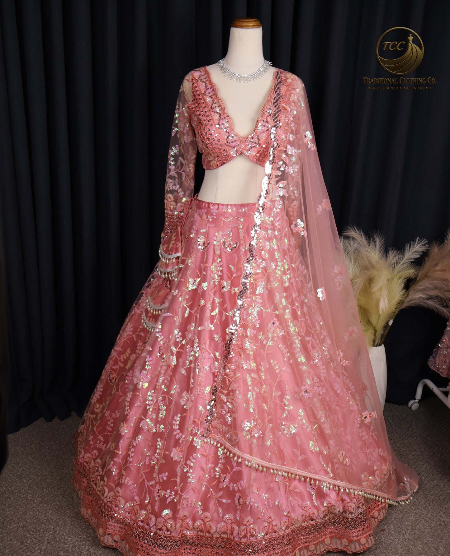 Stunning Pink Embroidered Lehenga Choli – Traditional Festive & Wedding Wear