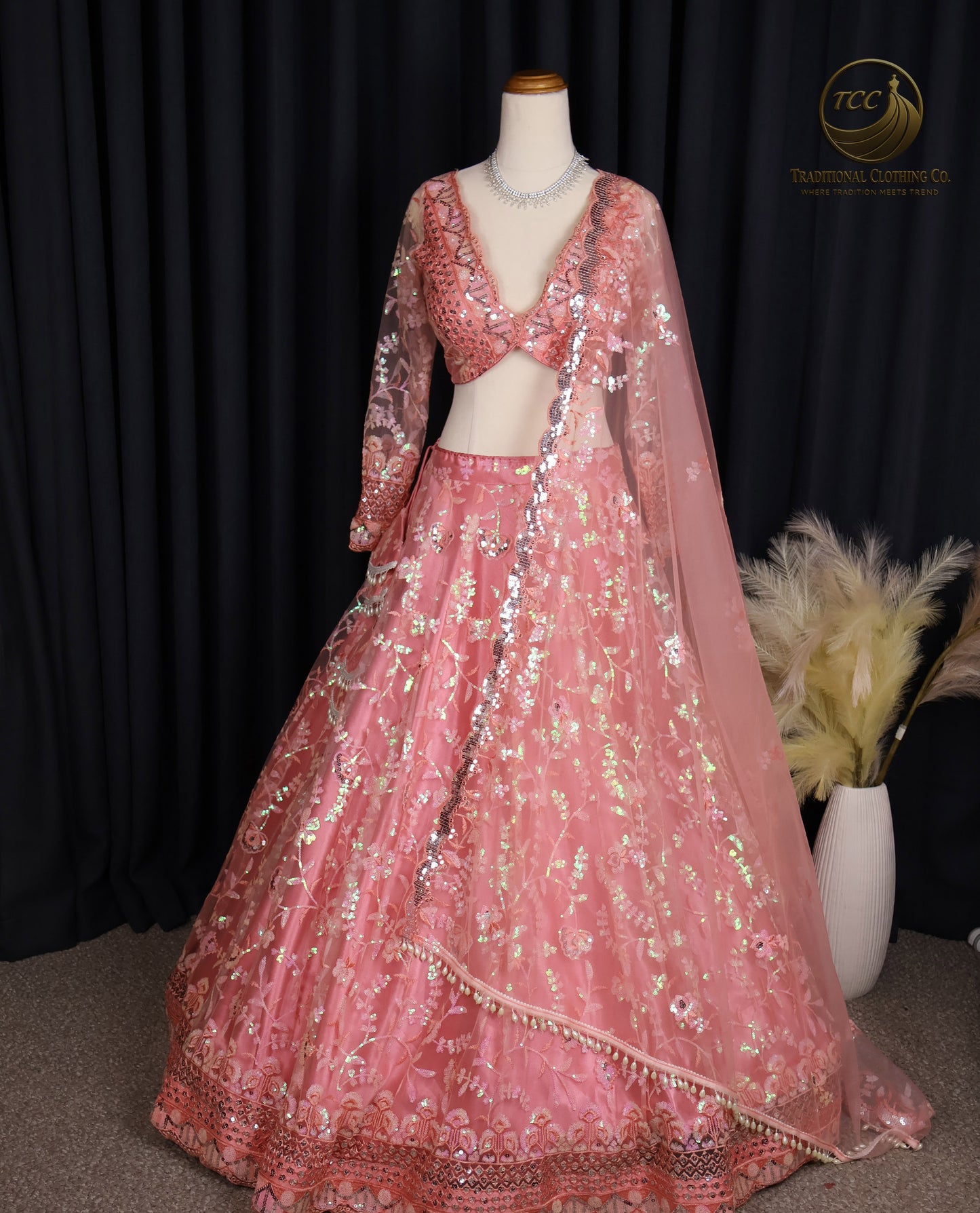 Stunning Pink Embroidered Lehenga Choli – Traditional Festive & Wedding Wear