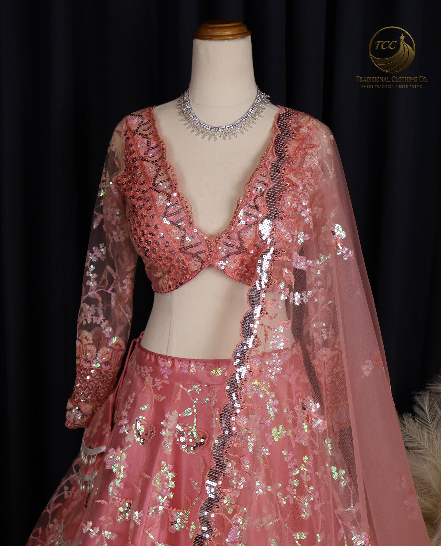 Stunning Pink Embroidered Lehenga Choli – Traditional Festive & Wedding Wear