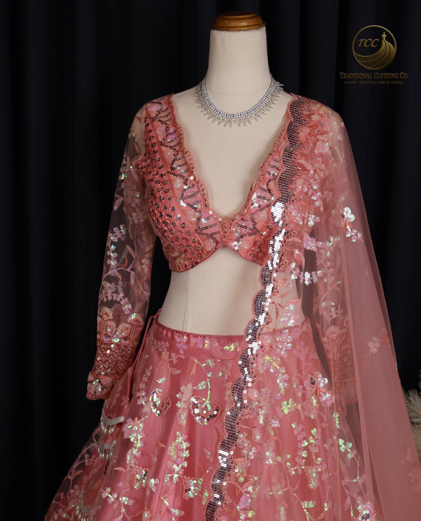 Stunning Pink Embroidered Lehenga Choli – Traditional Festive & Wedding Wear