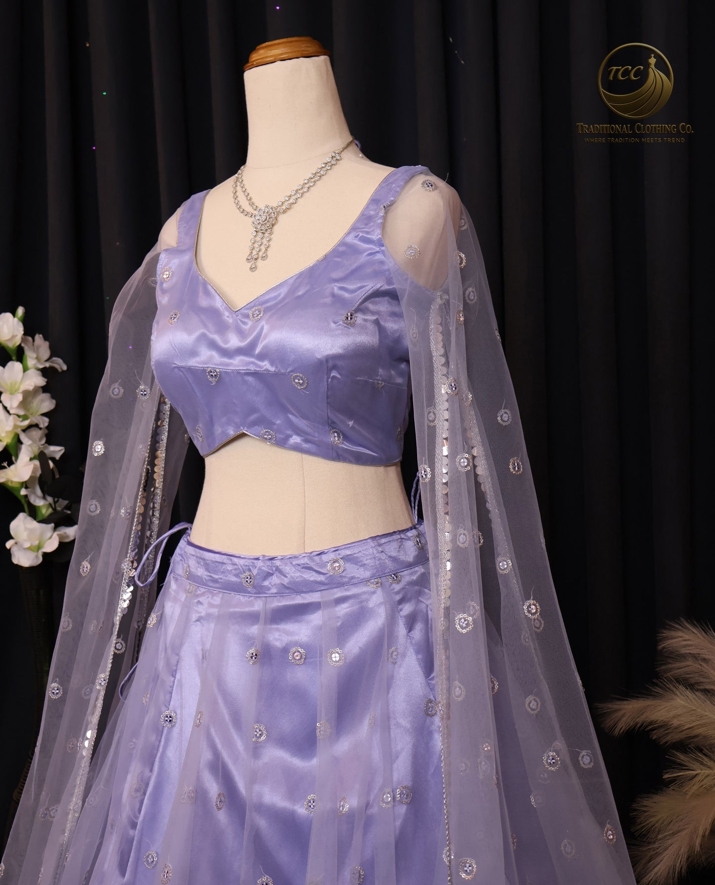 Elegant Purple Embroidered Lehenga Set – Traditional Ethnic Wear | Boutique Edition