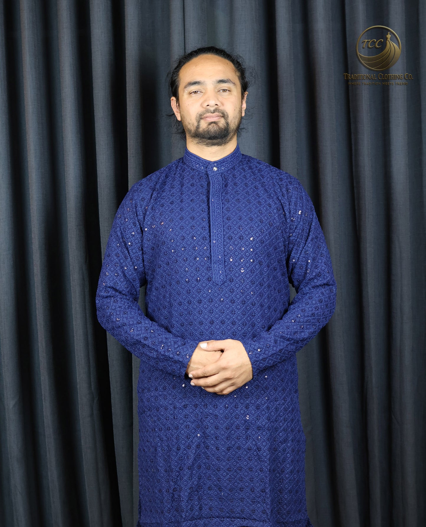 Men’s Chikan kari Kurta – Tone-on-Tone Embroidery, Formal Ethnic Wear | Available in multiple colours