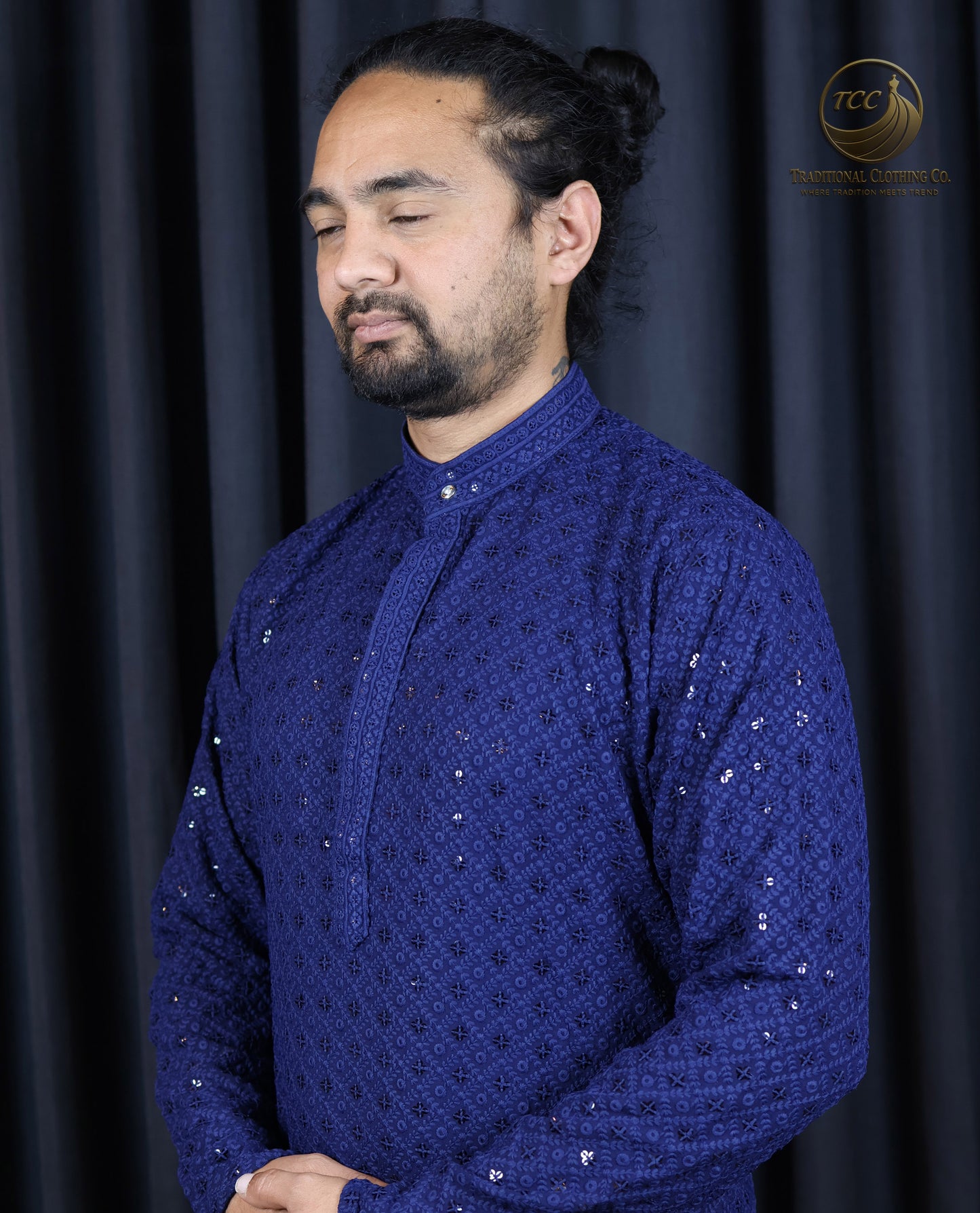 Men’s Chikan kari Kurta – Tone-on-Tone Embroidery, Formal Ethnic Wear | Available in multiple colours