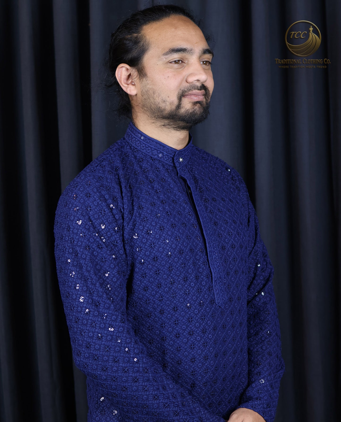 Men’s Chikan kari Kurta – Tone-on-Tone Embroidery, Formal Ethnic Wear | Available in multiple colours