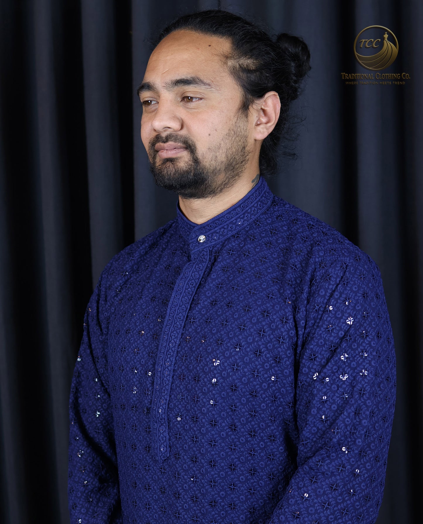 Men’s Chikan kari Kurta – Tone-on-Tone Embroidery, Formal Ethnic Wear | Available in multiple colours