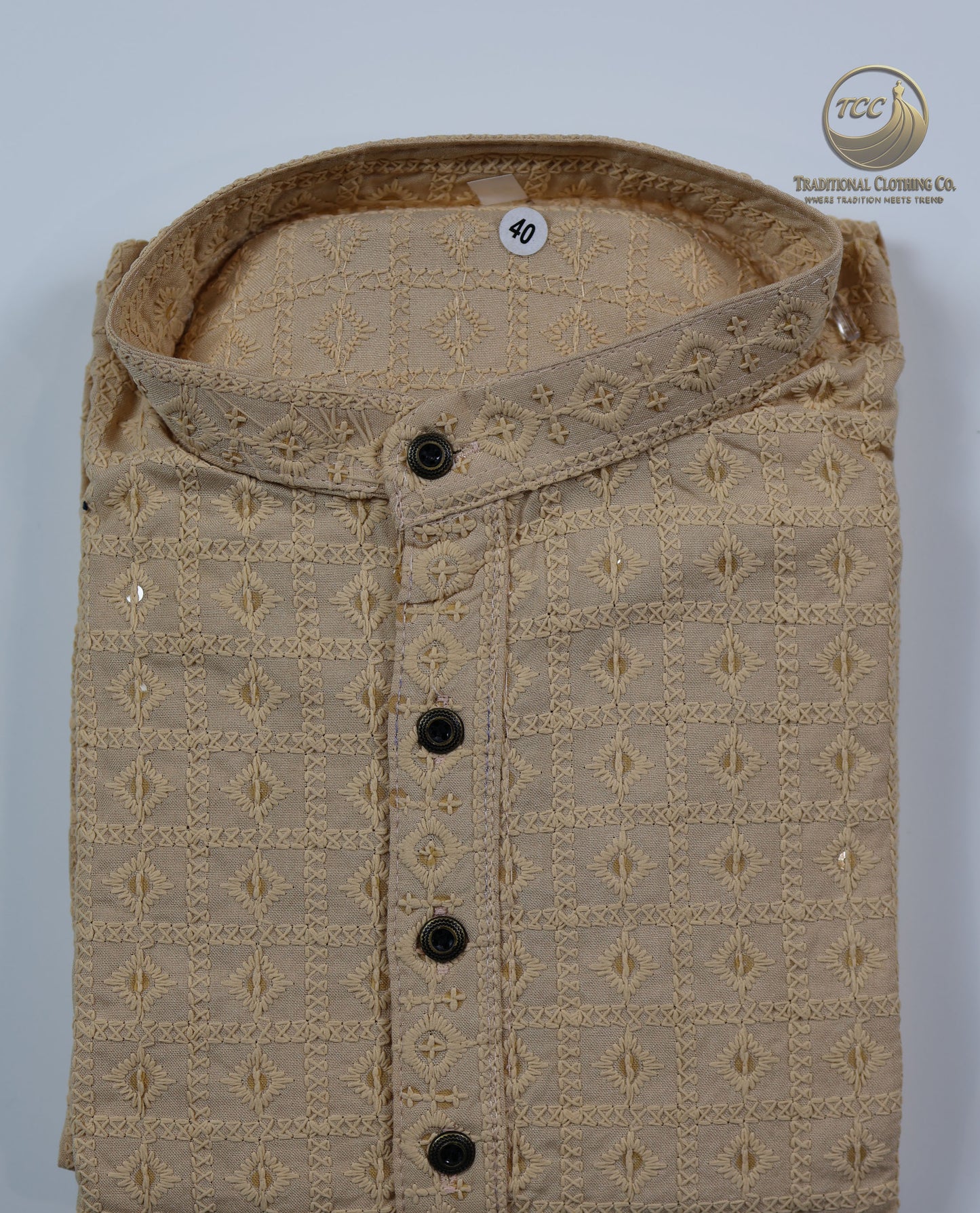 Men’s Chikankari Kurta Set with Tonal Embroidery, Festive Wear | Available in Multiple Colours