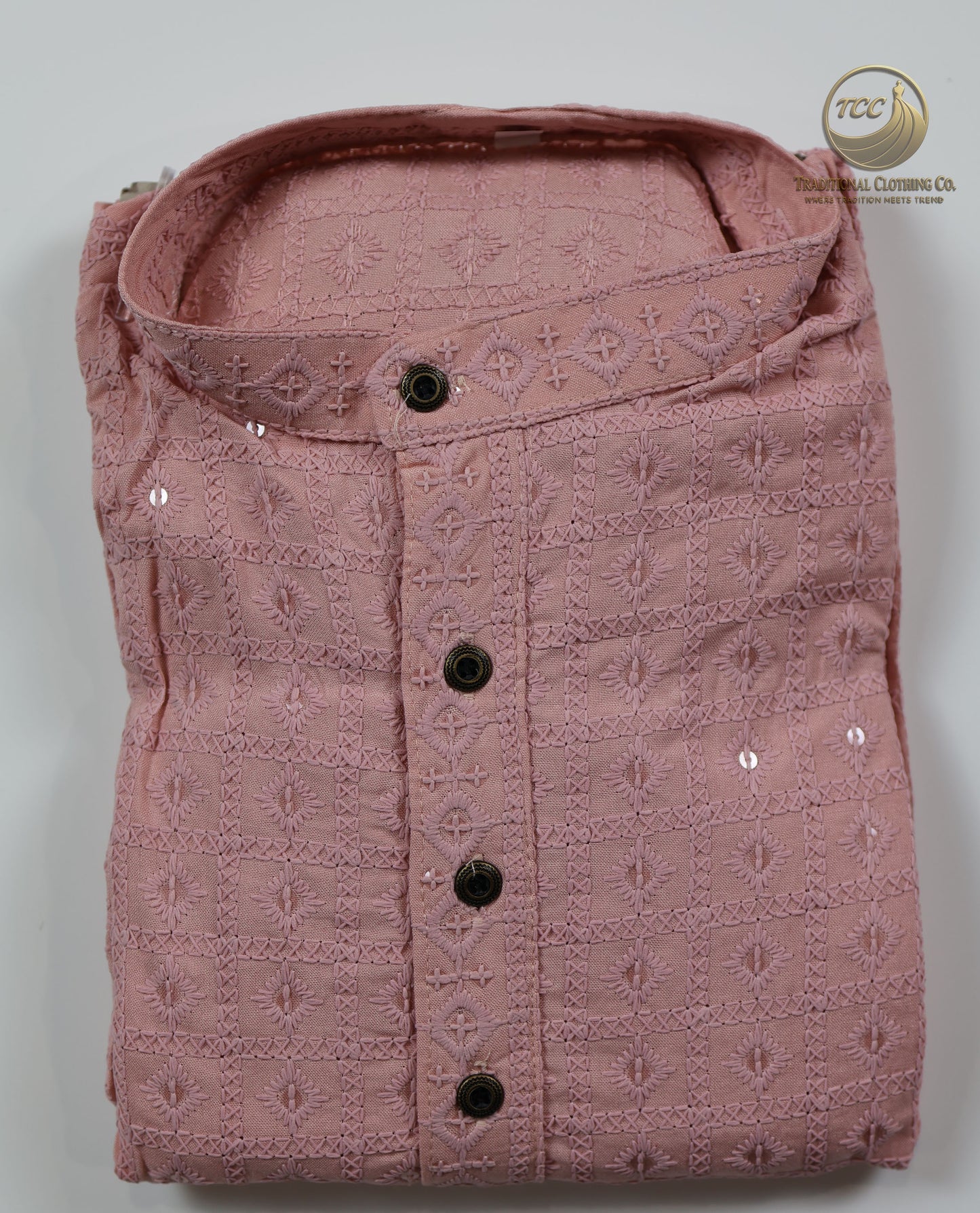 Men’s Chikankari Kurta Set with Tonal Embroidery, Festive Wear | Available in Multiple Colours