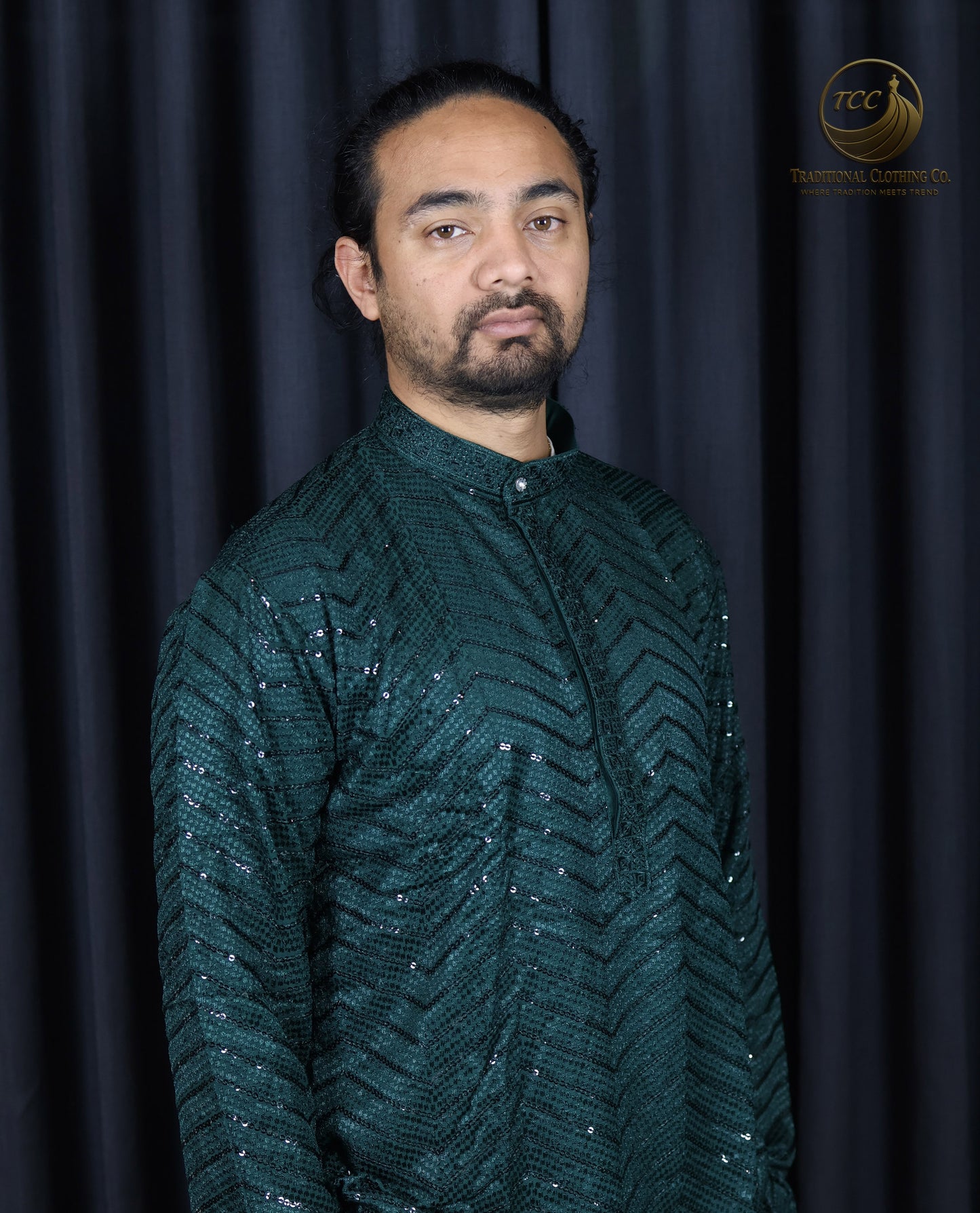 Men’s Chikan Kari Kurta – Hand Embroidered Cotton – Green, Yellow, Olive, Light Green, Red, Blue