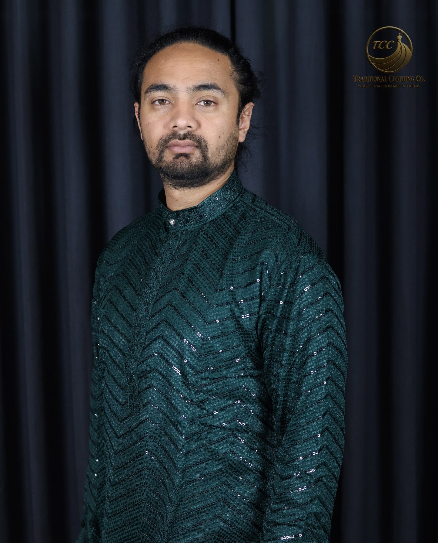 Men’s Chikan Kari Kurta – Hand Embroidered Cotton – Green, Yellow, Olive, Light Green, Red, Blue