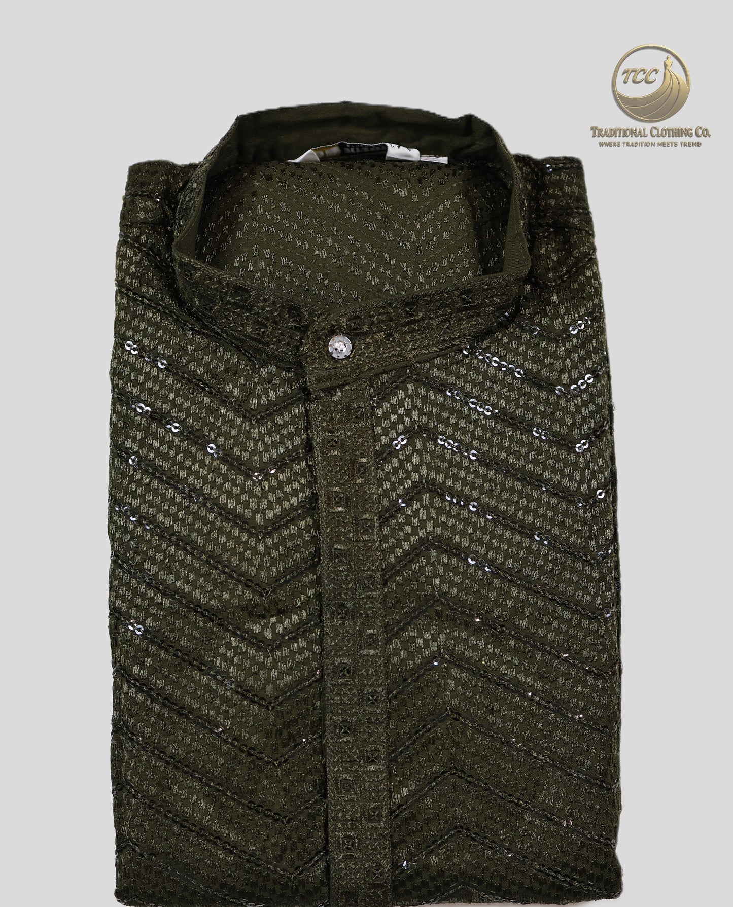 Men’s Chikan Kari Kurta – Hand Embroidered Cotton – Green, Yellow, Olive, Light Green, Red, Blue