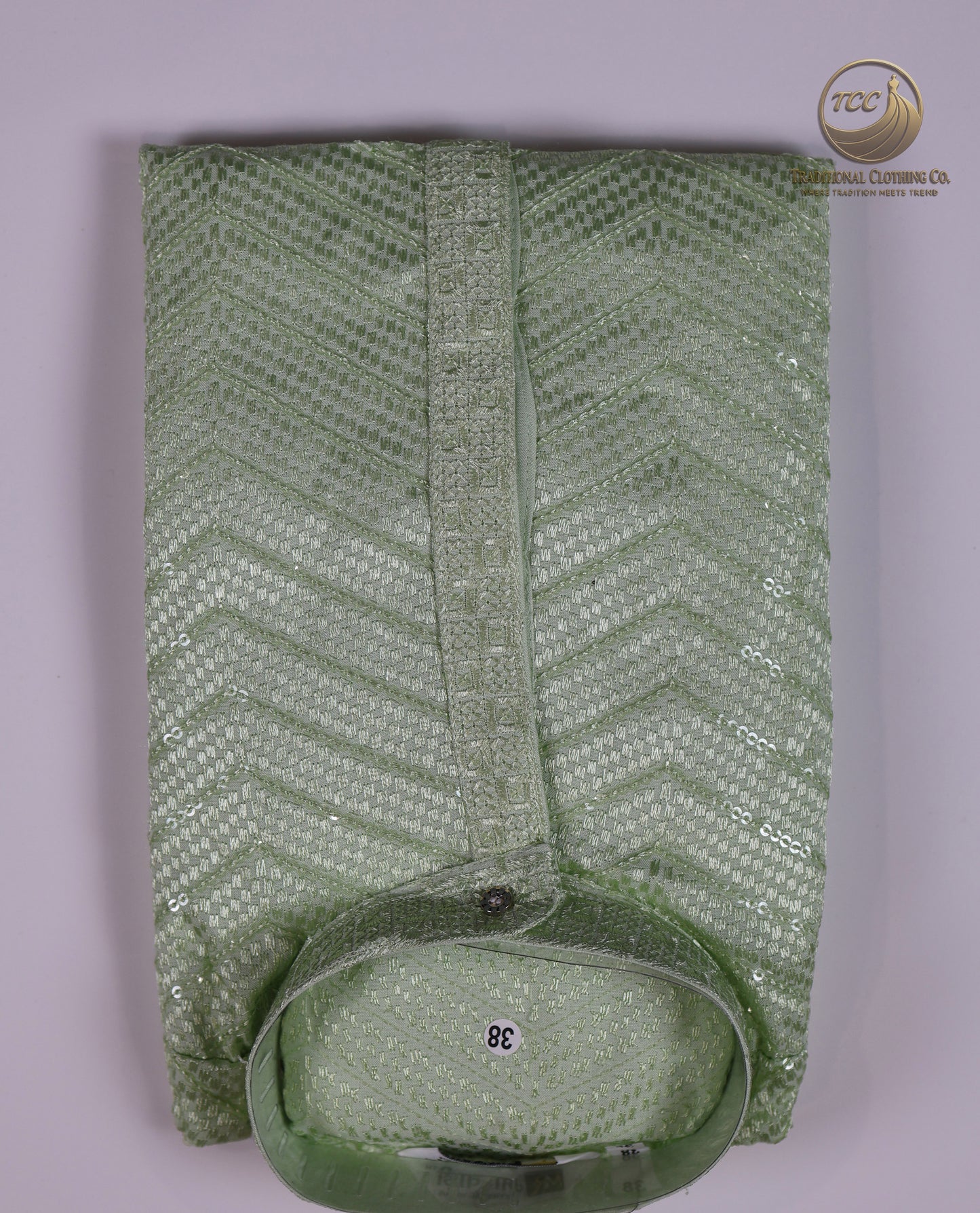Men’s Chikan Kari Kurta – Hand Embroidered Cotton – Green, Yellow, Olive, Light Green, Red, Blue