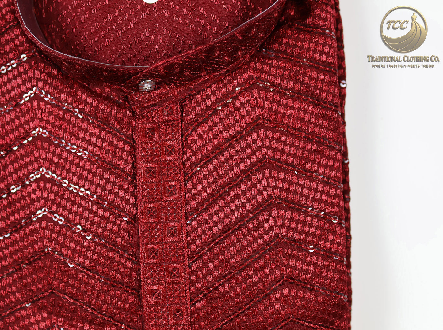 Men’s Chikan Kari Kurta – Hand Embroidered Cotton – Green, Yellow, Olive, Light Green, Red, Blue