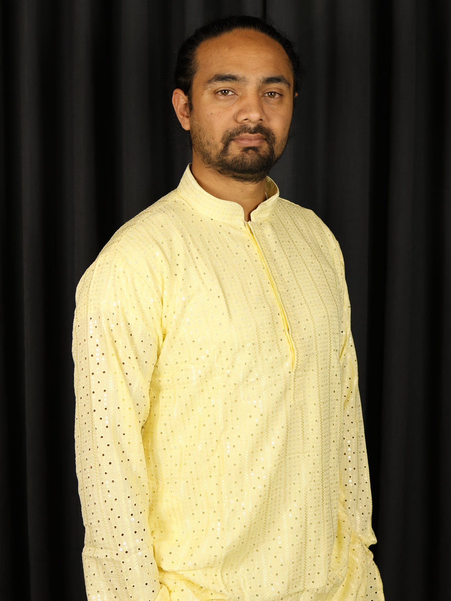 Chikankari Kurta – Elegance with Shimmer Accents | Yellow, Light Green, Peach, Dark Blue, Purple and Sky Blue