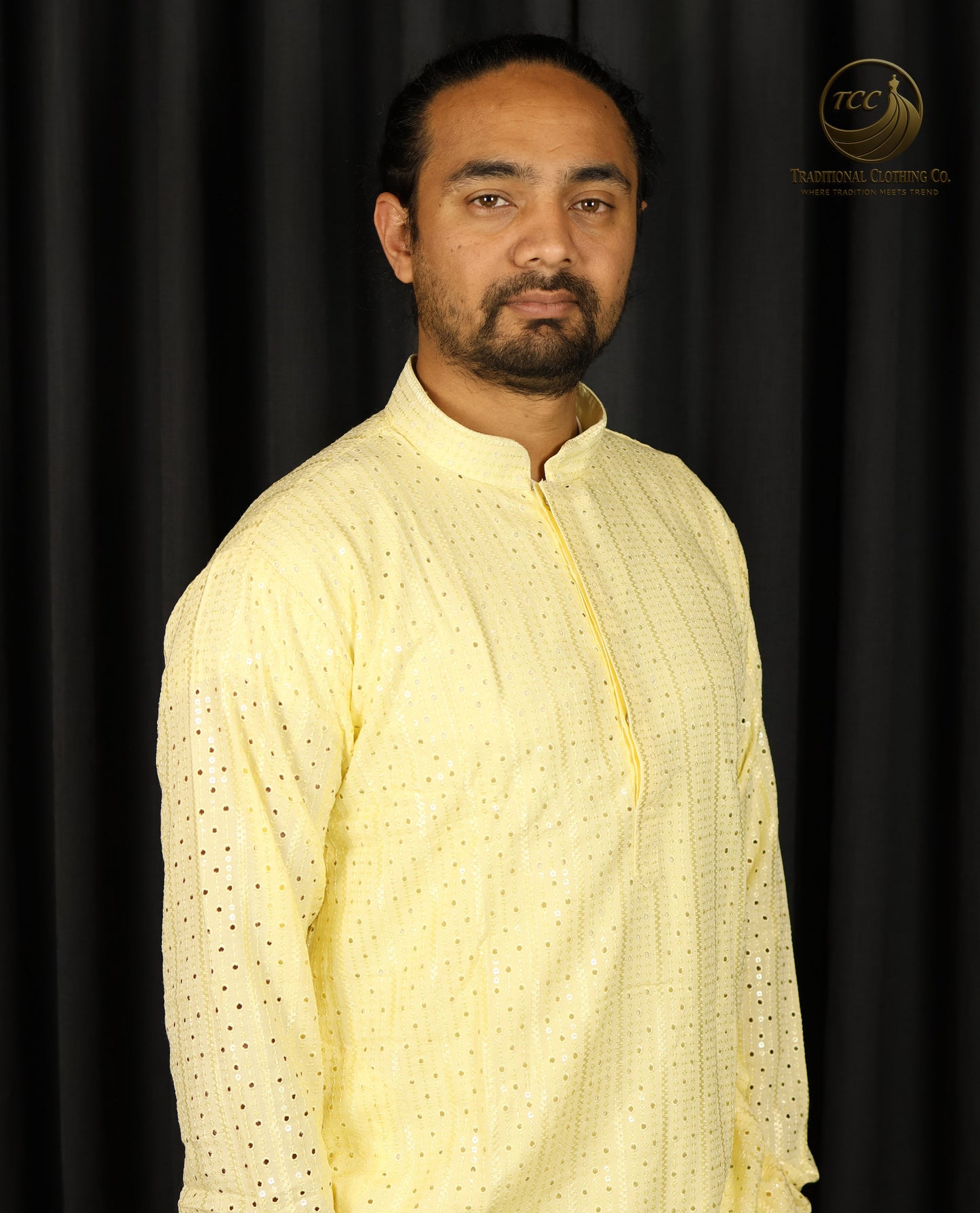 Chikankari Kurta – Elegance with Shimmer Accents | Yellow, Light Green, Peach, Dark Blue, Purple and Sky Blue