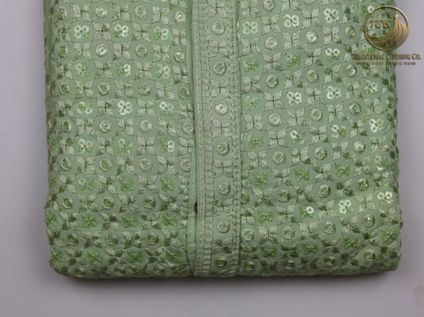 Men’s Chikankari Kurta with Floral Embroidery – Available in Multiple Colours