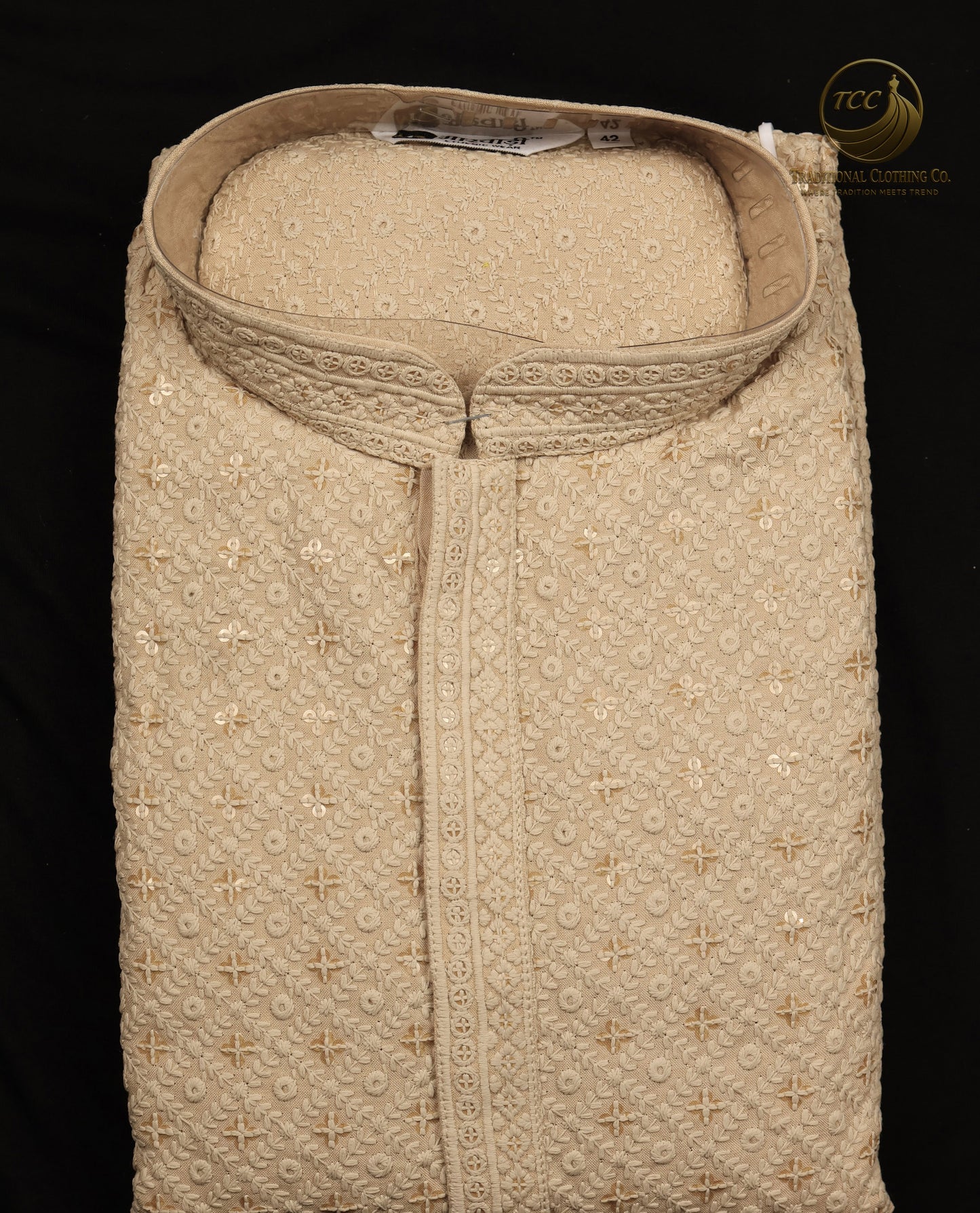 Men’s Chikan kari Kurta – Tone-on-Tone Embroidery, Formal Ethnic Wear | Available in multiple colours