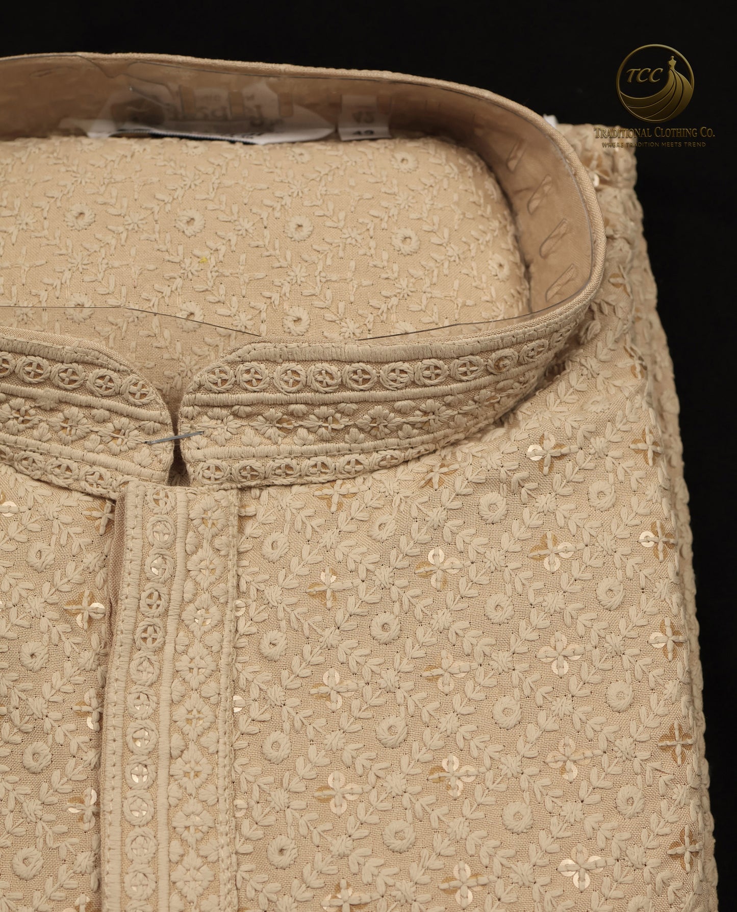 Men’s Chikan kari Kurta – Tone-on-Tone Embroidery, Formal Ethnic Wear | Available in multiple colours