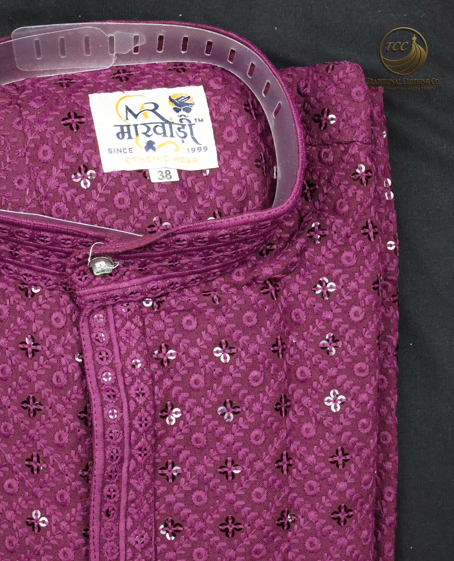 Men’s Chikan kari Kurta – Tone-on-Tone Embroidery, Formal Ethnic Wear | Available in multiple colours