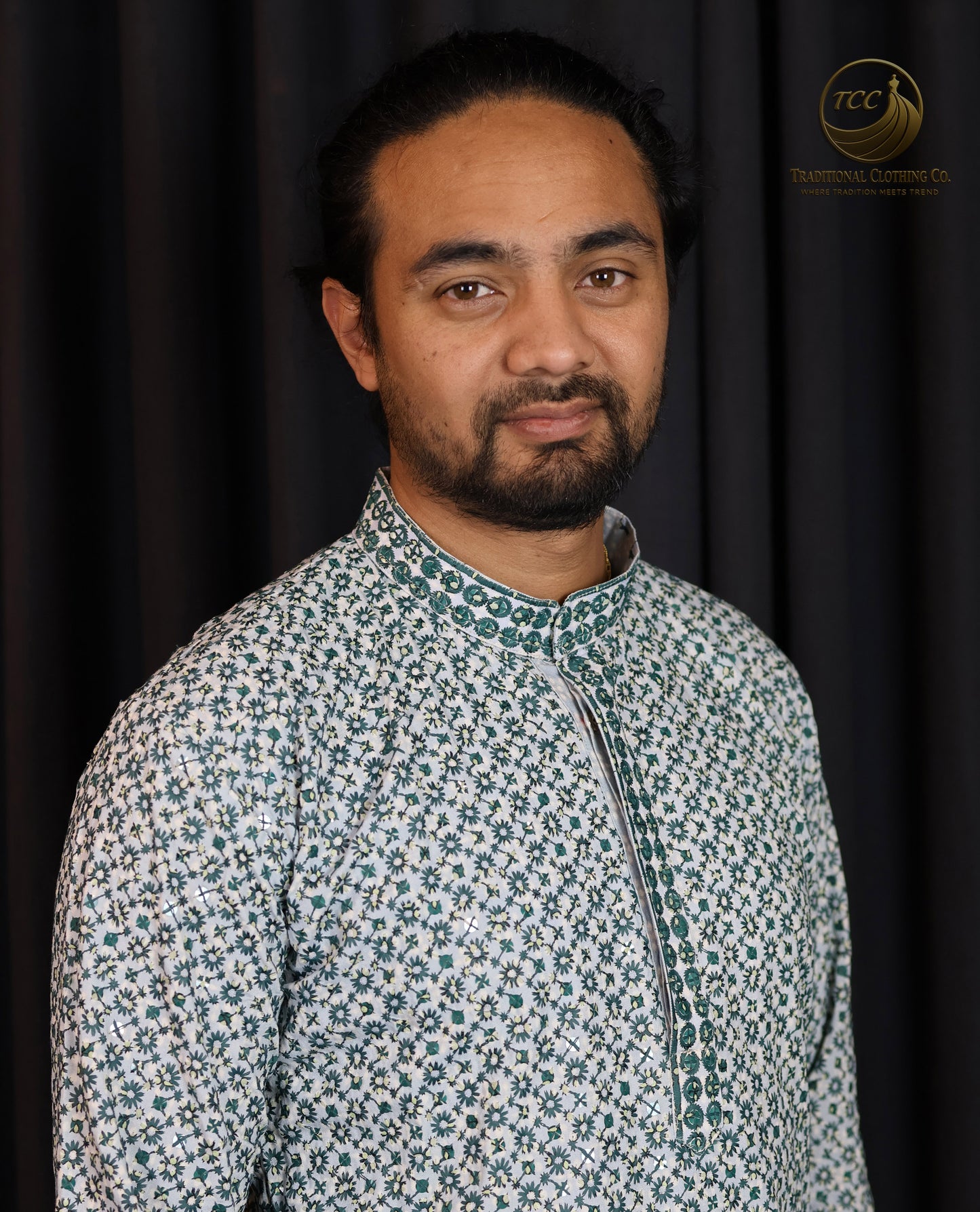 Green Chikankari Kurta for Men – Handcrafted Lucknowi Embroidery for Festive Wear